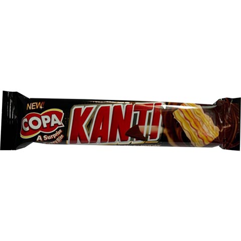 Карамельные вафли Kanti в тёмном шоколаде с шоколадным кремом